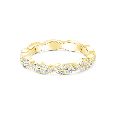 0.34 TCW Round Twisted Style Moissanite Wedding Band 10 0.34 TCW Round Twisted Style Moissanite Wedding Band 10