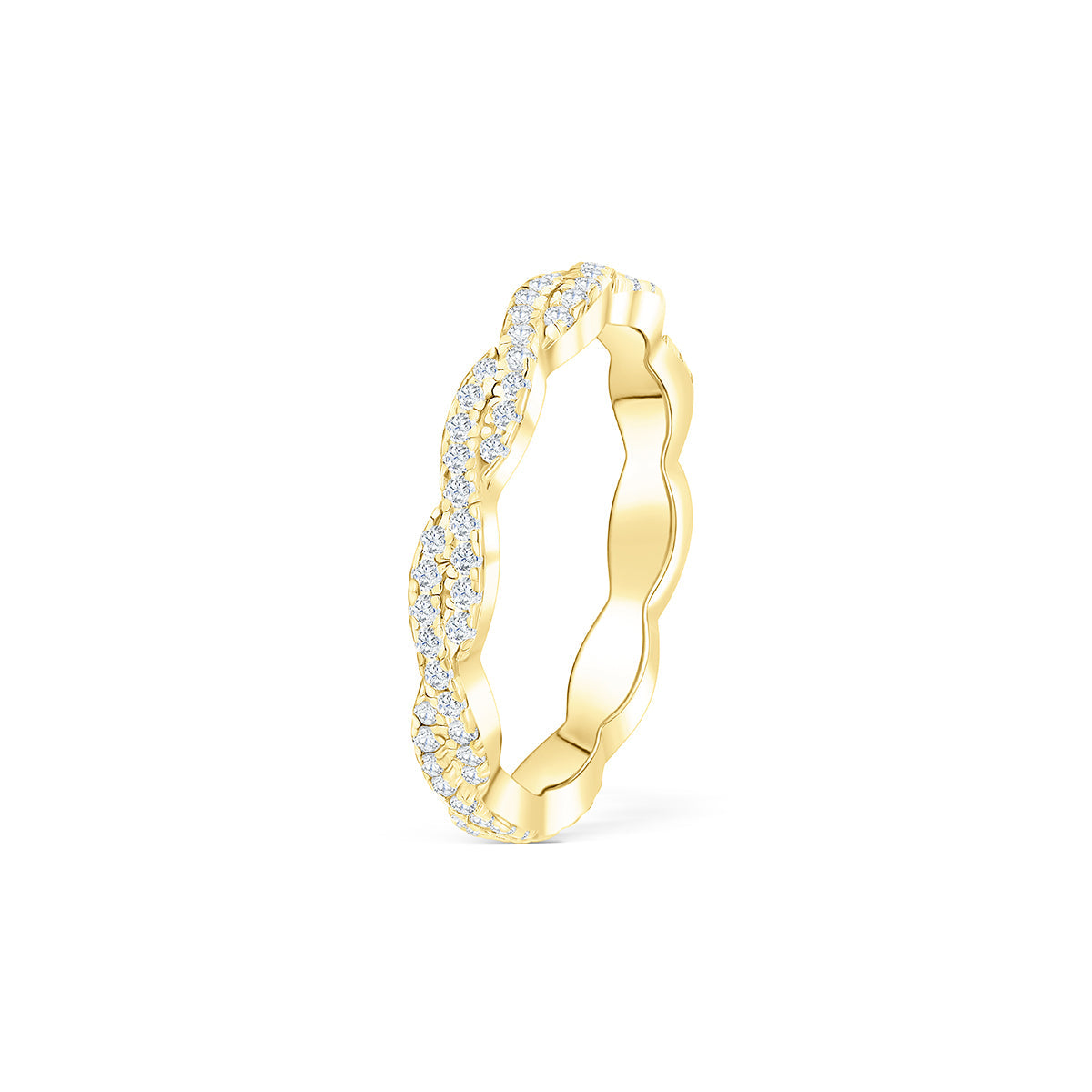0.34 TCW Round Twisted Style Moissanite Wedding Band 11 0.34 TCW Round Twisted Style Moissanite Wedding Band 11