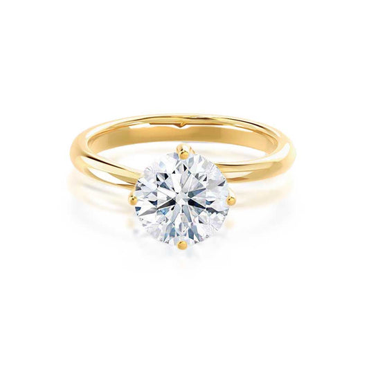 Round Solitaire Lab Grown Diamond Engagement Ring