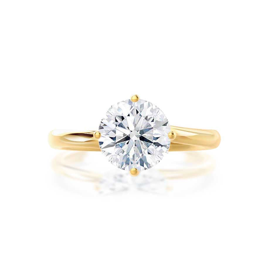 Round Solitaire Lab Grown Diamond Engagement Ring