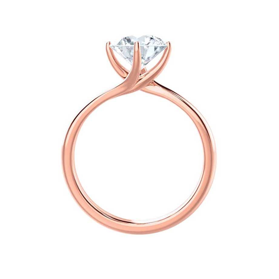 Round Solitaire Lab Grown Diamond Engagement Ring