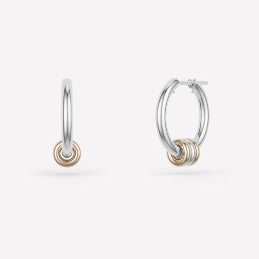 Interlocked Circle Hoop Earrings