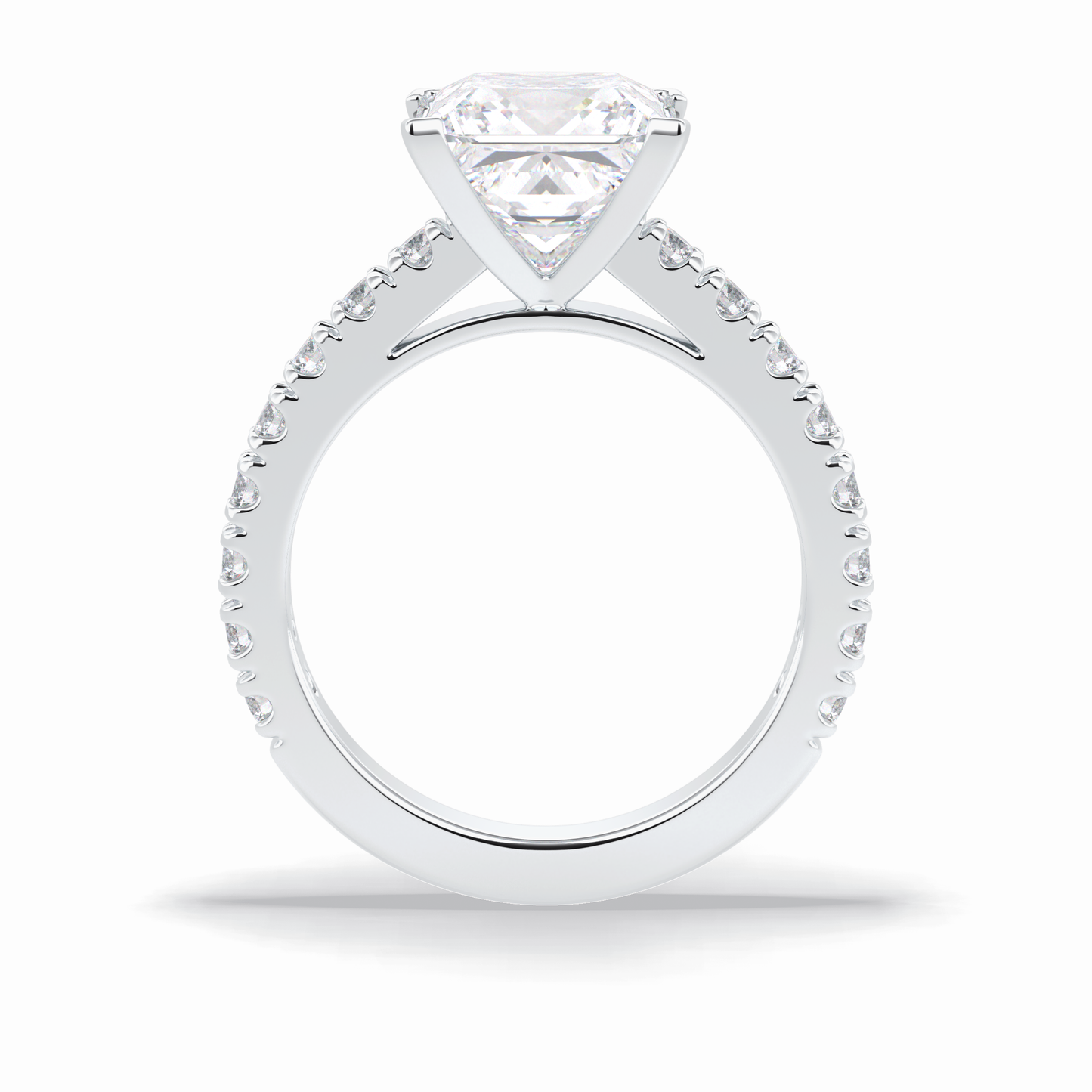 Princess Pave Lab Grown Diamond Engagement Ring