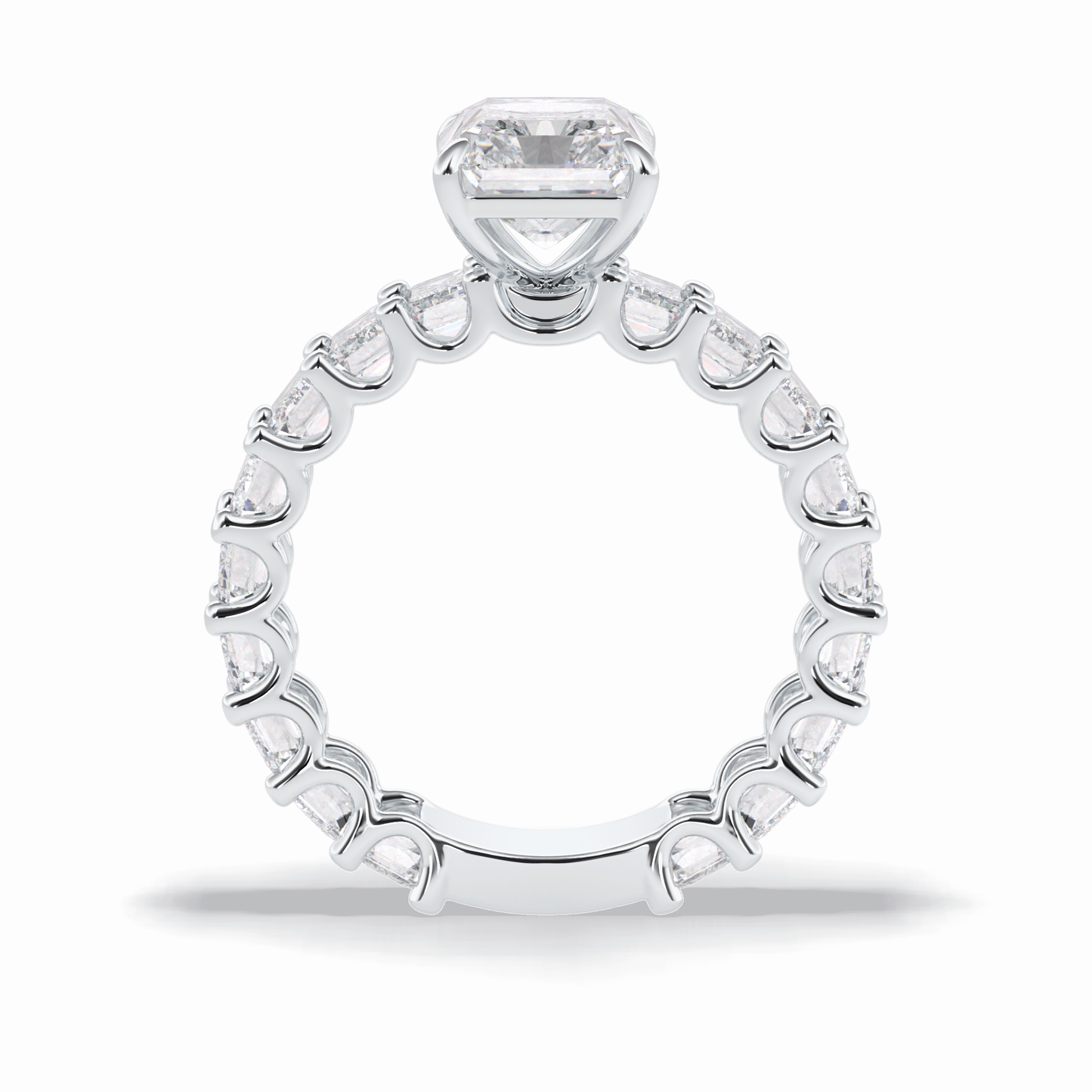 Radiant Pave Lab Grown Diamond Engagement Ring