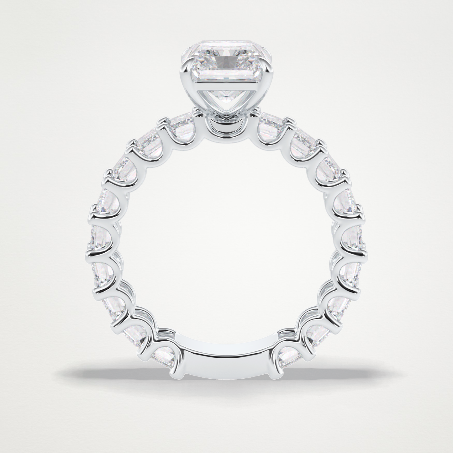 Radiant Pave Lab Grown Diamond Engagement Ring