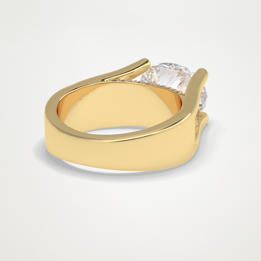 Oval Pave Lab Grown Diamond Engagement Ring