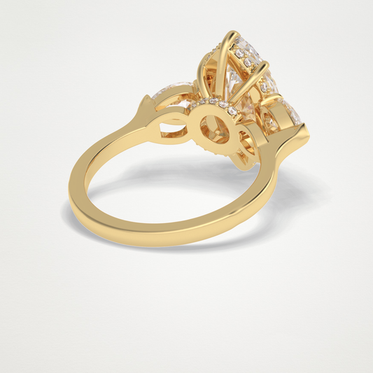 Marquise Three Stone Lab Grown Diamond Engagement Ring