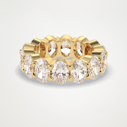 8.64 TCW Oval Lab Grown Diamond Full Eternity Wedding Band