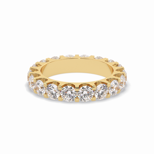 3.03 TCW Round Shape Full Eternity Wedding Band 9