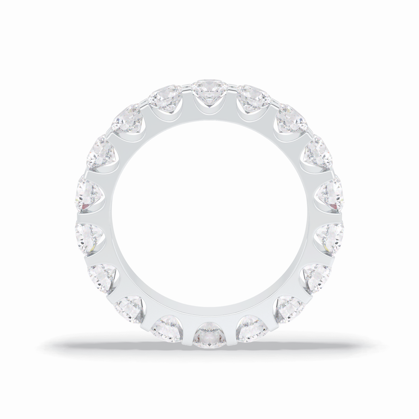 3.03 TCW Round Shape Full Eternity Wedding Band 7