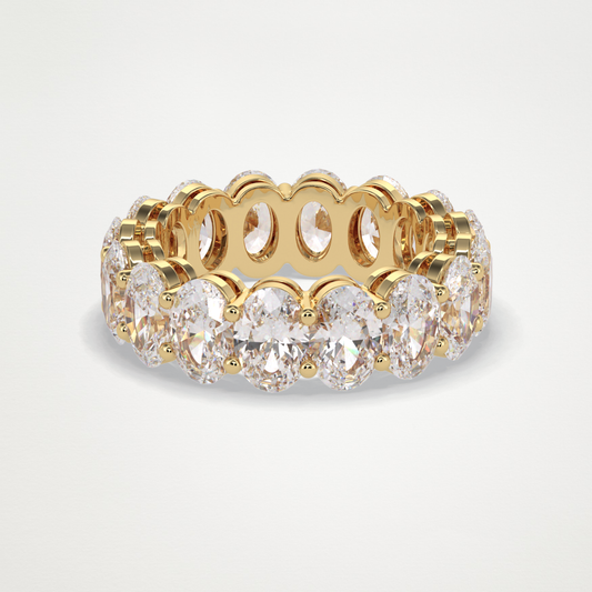 7.99 TCW Oval Lab Grown Diamond Full Eternity Wedding Band
