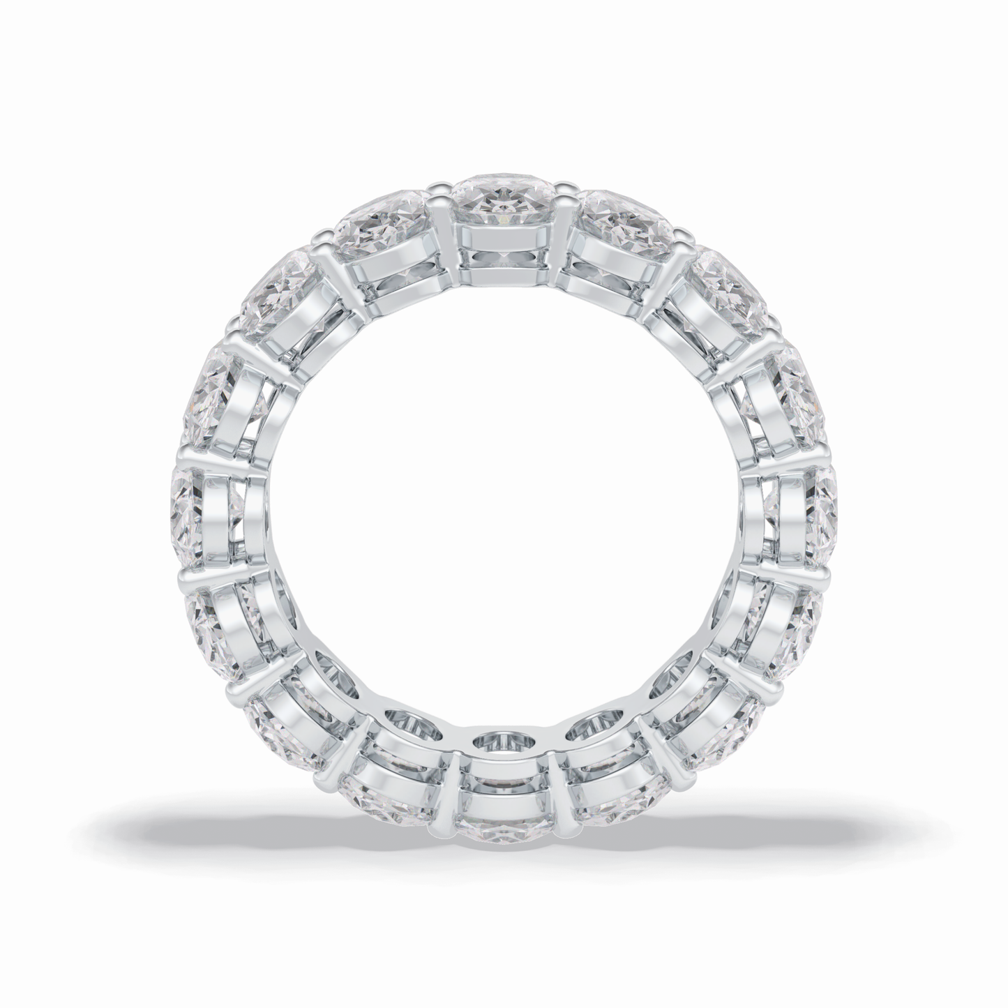 7.99 TCW Oval Style Full Eternity Wedding Band