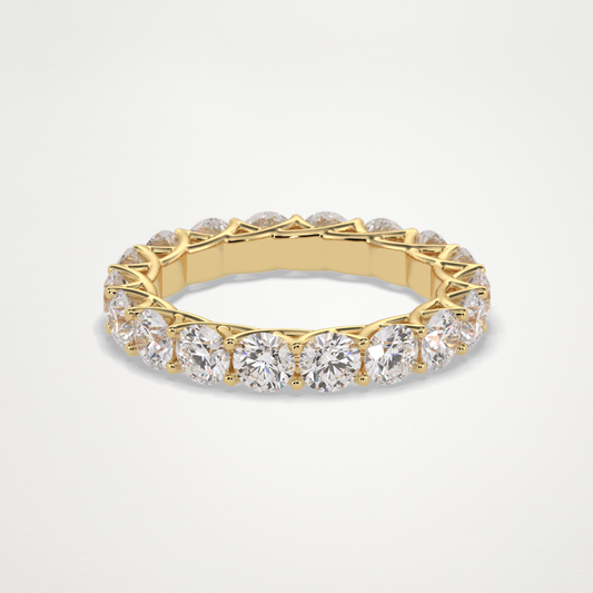 3.52 TCW Round Lab Grown Diamond Full Eternity Wedding Band