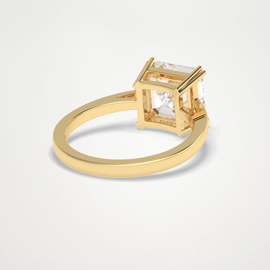 Asscher Solitaire Lab Grown Diamond Engagement Ring