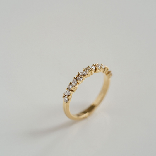 0.15 TCW Round Milgrain Lab Grown Diamond Wedding Band