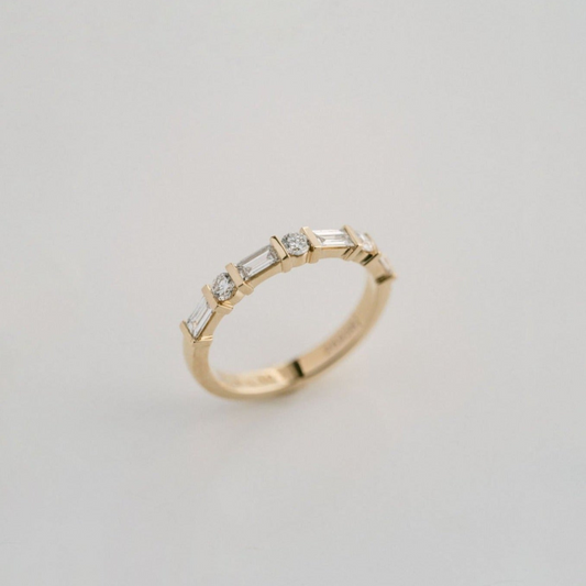0.15 TCW Round Milgrain Lab Grown Diamond Wedding Band