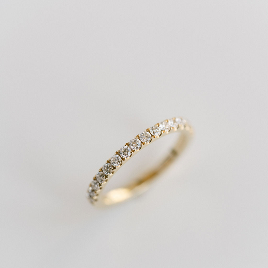 0.15 TCW Round Milgrain Lab Grown Diamond Wedding Band