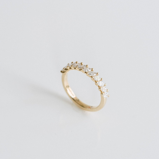 0.15 TCW Round Milgrain Lab Grown Diamond Wedding Band