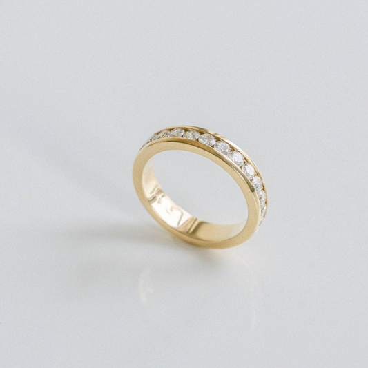 0.15 TCW Round Milgrain Lab Grown Diamond Wedding Band