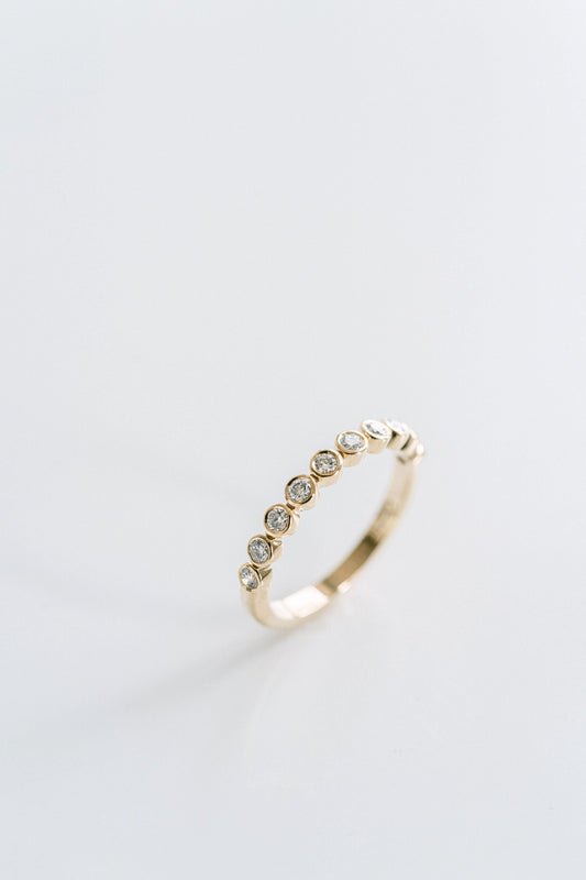 0.15 TCW Round Milgrain Lab Grown Diamond Wedding Band