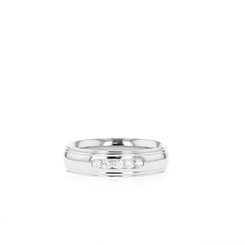 Stone Setting High Polish Finish Men's Band 1 Stone Setting High Polish Finish Men's Band 1
