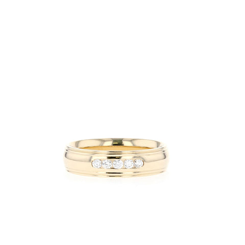 Stone Setting High Polish Finish Men's Band 2 Stone Setting High Polish Finish Men's Band 2