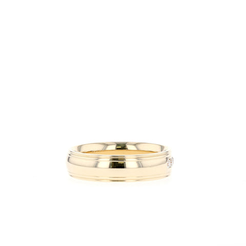 Stone Setting High Polish Finish Men's Band 5 Stone Setting High Polish Finish Men's Band 5