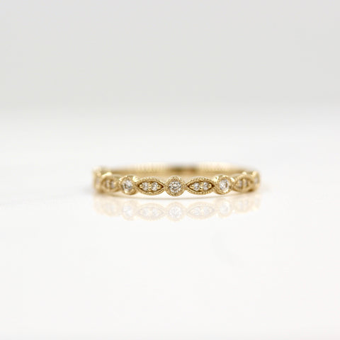 0.15 TCW Round Cut Milgrain Style Moissanite Wedding Band 1 0.15 TCW Round Cut Milgrain Style Moissanite Wedding Band 1