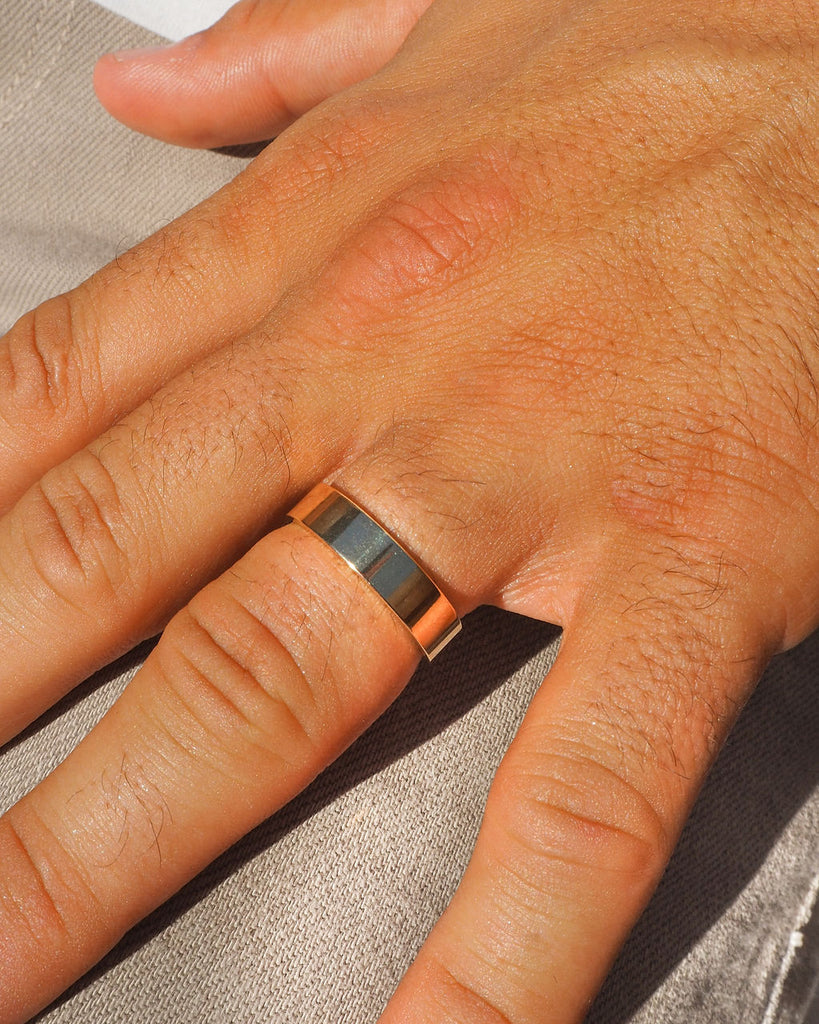 Polished Classic Wedding Band For Men 5 Polished Classic Wedding Band For Men 5