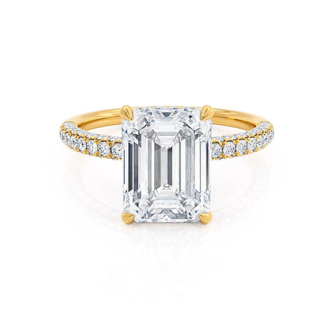 1.75 CT Emerald Shaped Moissanite Hidden Halo Style Engagement Ring 3 1.75 CT Emerald Shaped Moissanite Hidden Halo Style Engagement Ring 3