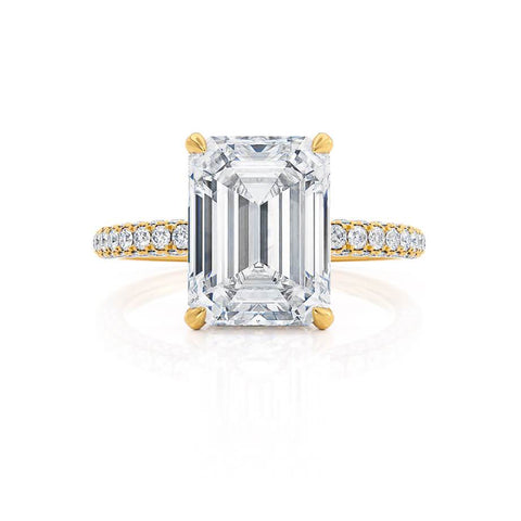 1.75 CT Emerald Shaped Moissanite Hidden Halo Style Engagement Ring 5 1.75 CT Emerald Shaped Moissanite Hidden Halo Style Engagement Ring 5