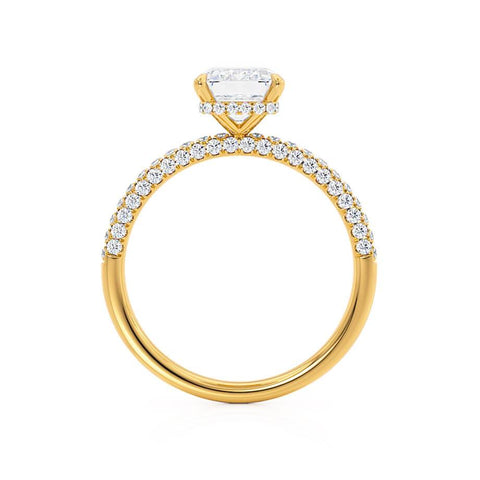 1.75 CT Emerald Shaped Moissanite Hidden Halo Style Engagement Ring 6 1.75 CT Emerald Shaped Moissanite Hidden Halo Style Engagement Ring 6