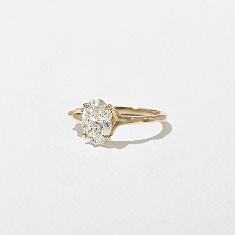 1.81 CT Oval Solitaire Lab Grown Diamond Engagement Ring