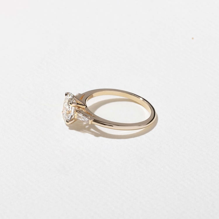 1.18 CT Oval Three Stone Lab Grown Diamond Engagement Ring
