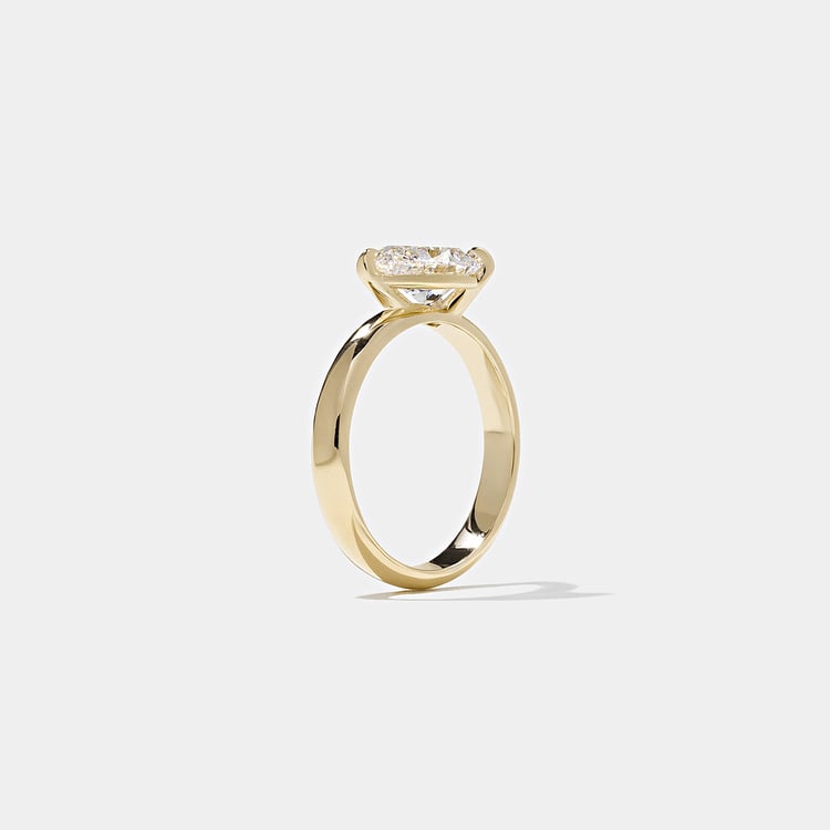1.58 CT Pear East-West Solitaire Lab Grown Diamond Engagement Ring