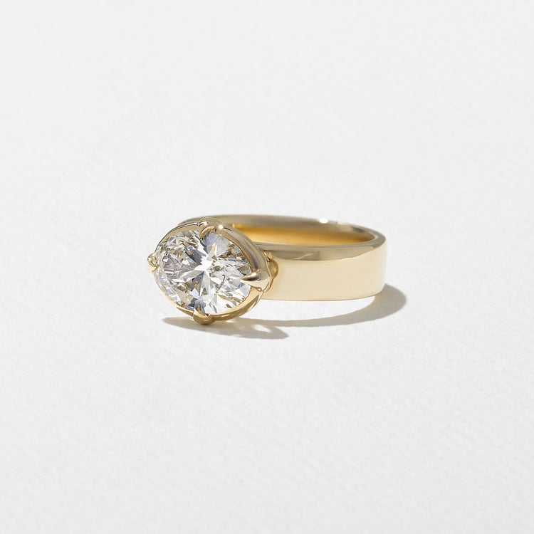 1.97 CT Oval Solitaire Lab Grown Diamond Engagement Ring