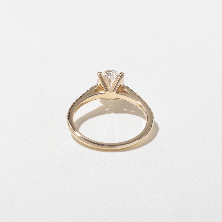 1.56 CT Oval Pavé Lab Grown Diamond Engagement Ring