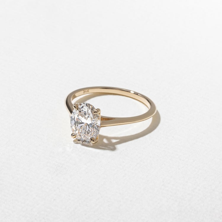 1.58 CT Oval Solitaire Lab Grown Diamond Engagement Ring