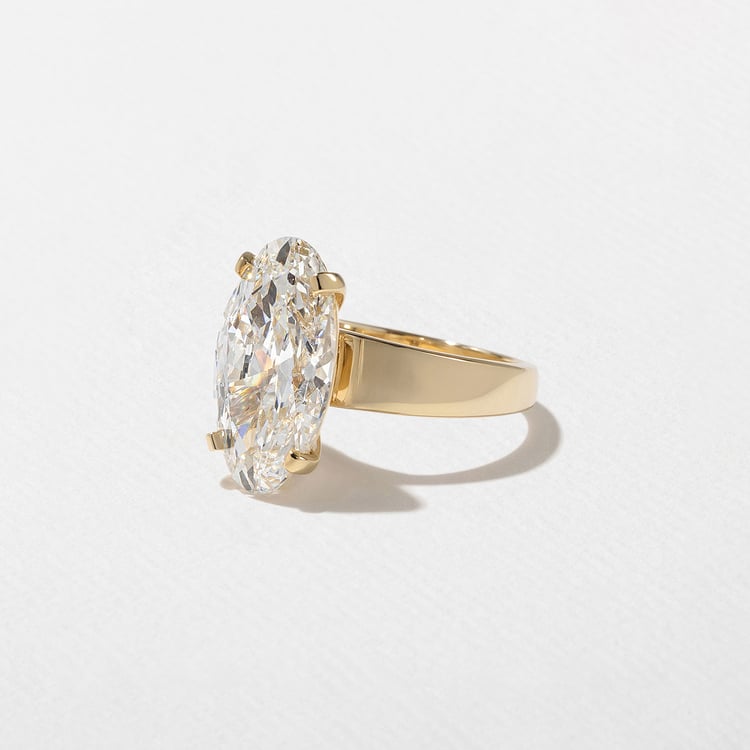 2.5 CT Marquise Solitaire Lab Grown Diamond Engagement Ring