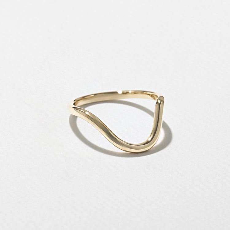 Astra Curved Wedding Band