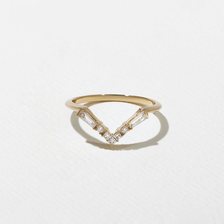 0.25 TCW Round, Tapered Baguette & Princess Lab Grown Diamond Wedding Band