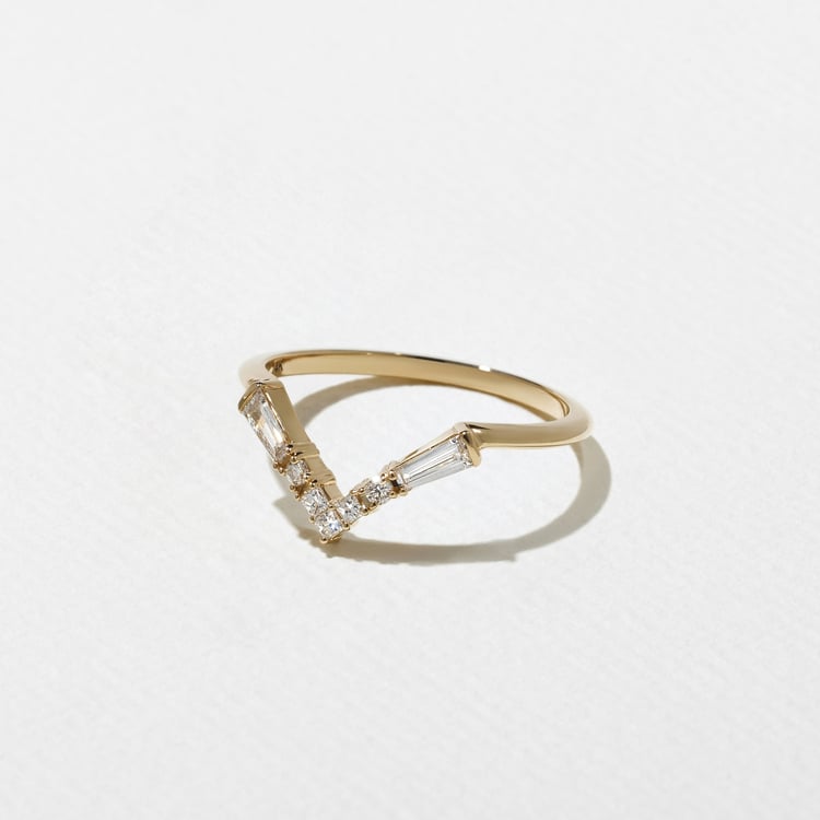 0.25 TCW Round, Tapered Baguette & Princess Lab Grown Diamond Wedding Band
