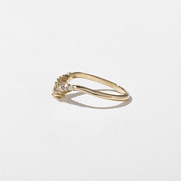 0.34 TCW Round, Tapered Baguette & Pear Lab Grown Diamond Wedding Band