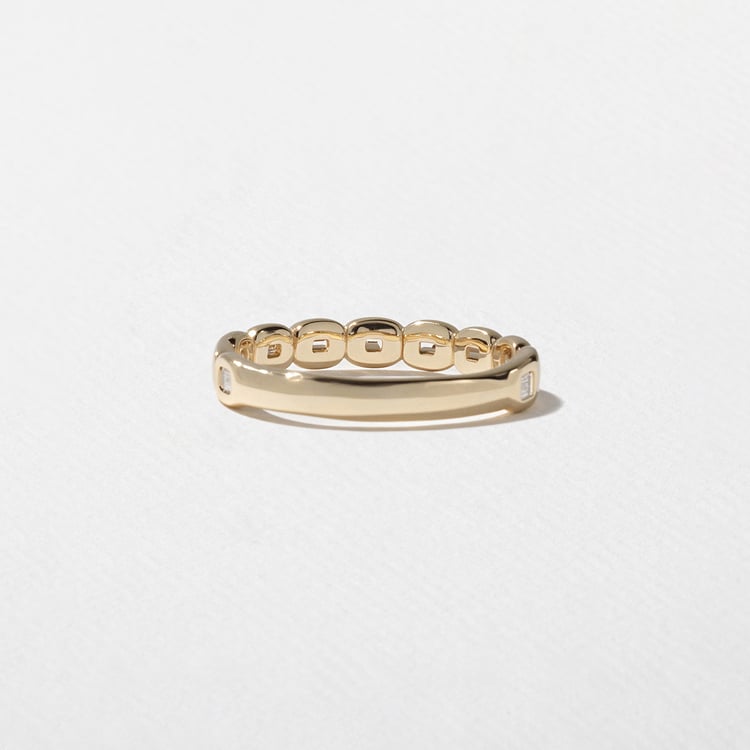 0.25 TCW Round Bezel Lab Grown Diamond Wedding Band