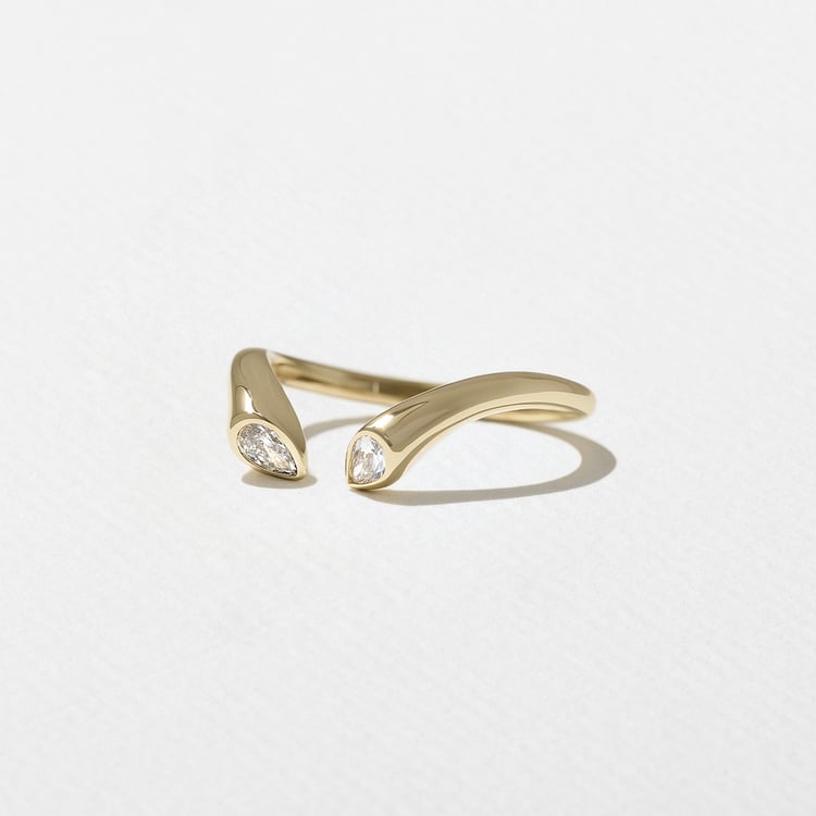 0.20 TCW Pear Lab Grown Diamond Wedding Band