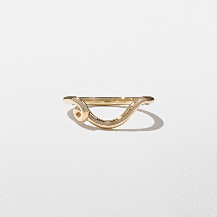 Twist Curved Wedding Band