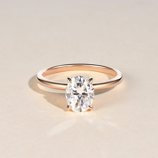 Oval Solitaire Lab Grown Diamond Engagement Ring