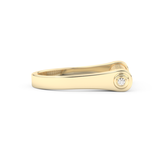 Wedding Band with 0.61 CT Round Cut Moissanite – Yellow, White, or Rose Gold
