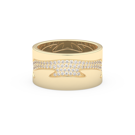 Full Eternity Wedding Band with 0.55 CT Round Cut Moissanite – Yellow, White, or Rose Gold