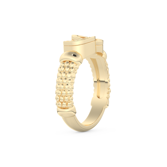 Interlocking Circle Wedding Band with 0.06 CT Round Cut Moissanite – Yellow, White, or Rose Gold 2